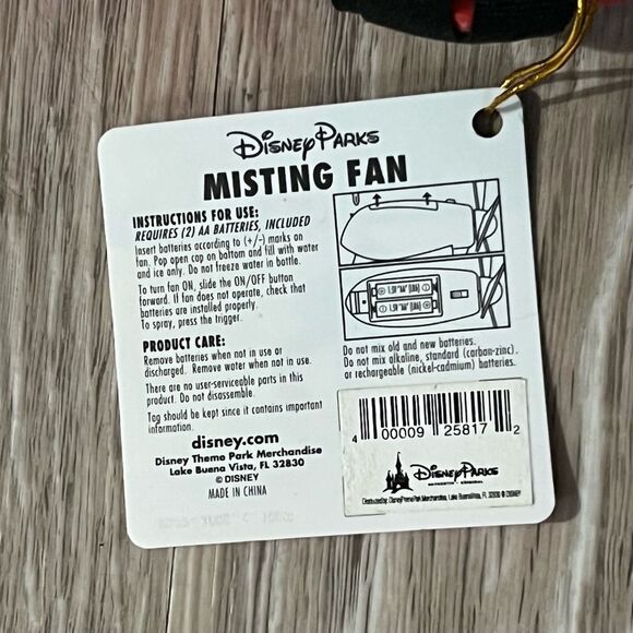 DISNEY PARKS SORCERER Red White Blue SPRAY COOLING FAN NEW WITH TAGS - Picture 7 of 7